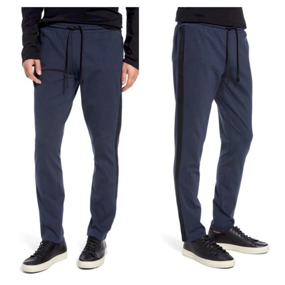 PAIGE Hutton Track Pant Jogger Deep Anchor Navy Blue Black Size XXL NWT - Picture 1 of 15